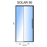 Душевая дверь REA SOLAR BLACK Душевая дверь REA SOLAR BLACK